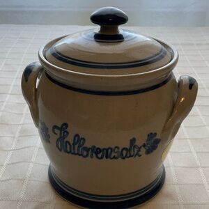 Stoneware honey crock